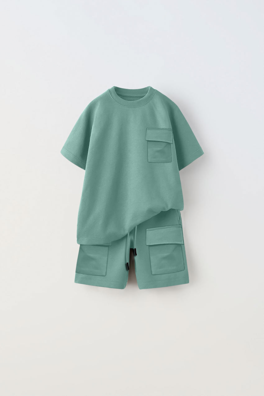 Ensemble cargo shorts - Turquois