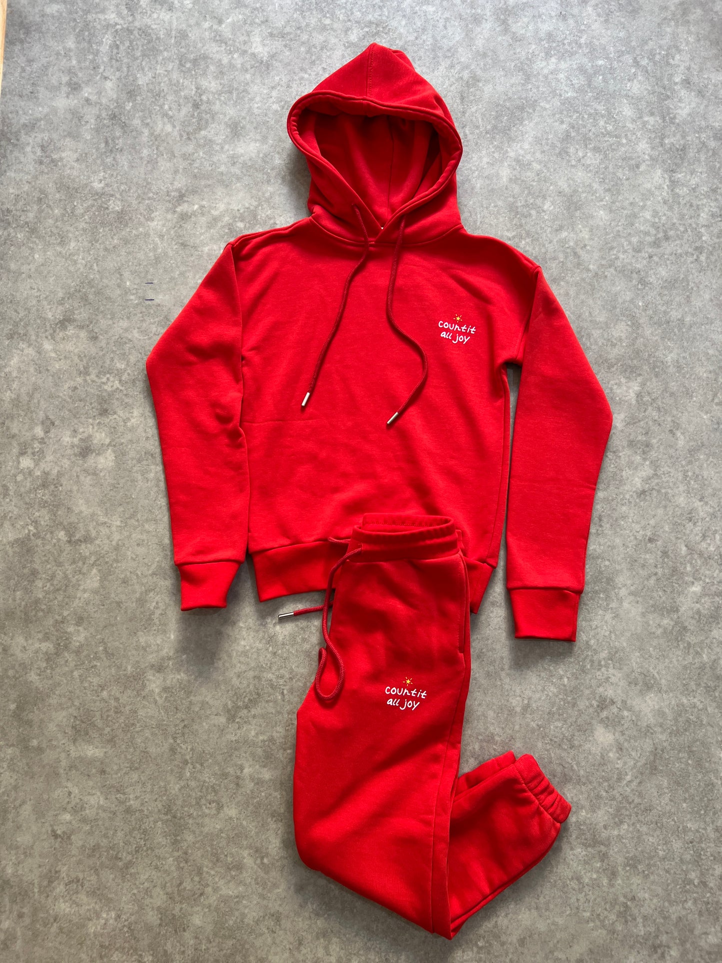 Ensemble Hoodie & jogging imprimé - Rouge