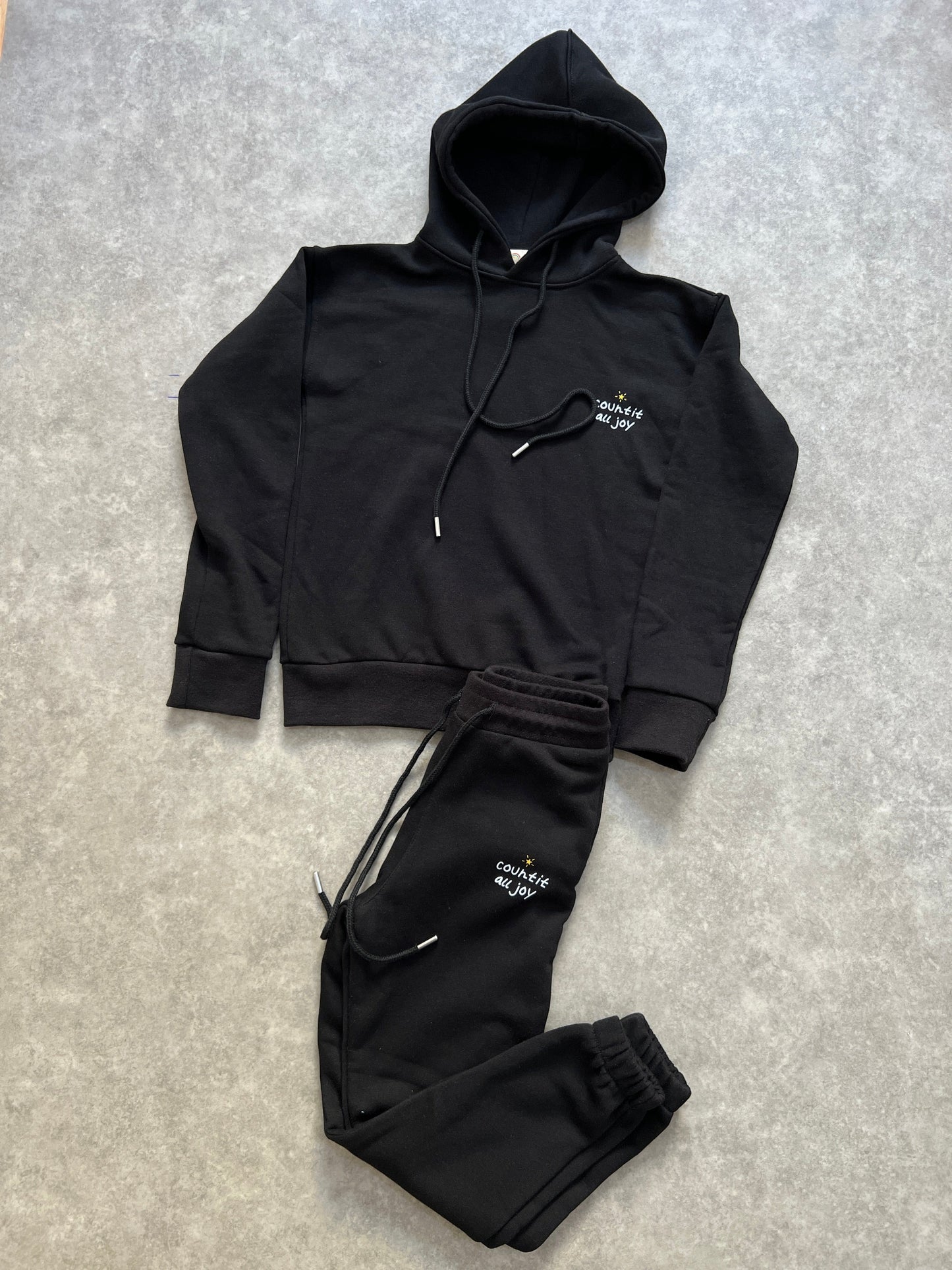 Ensemble Hoodie & jogging imprimé - Noir